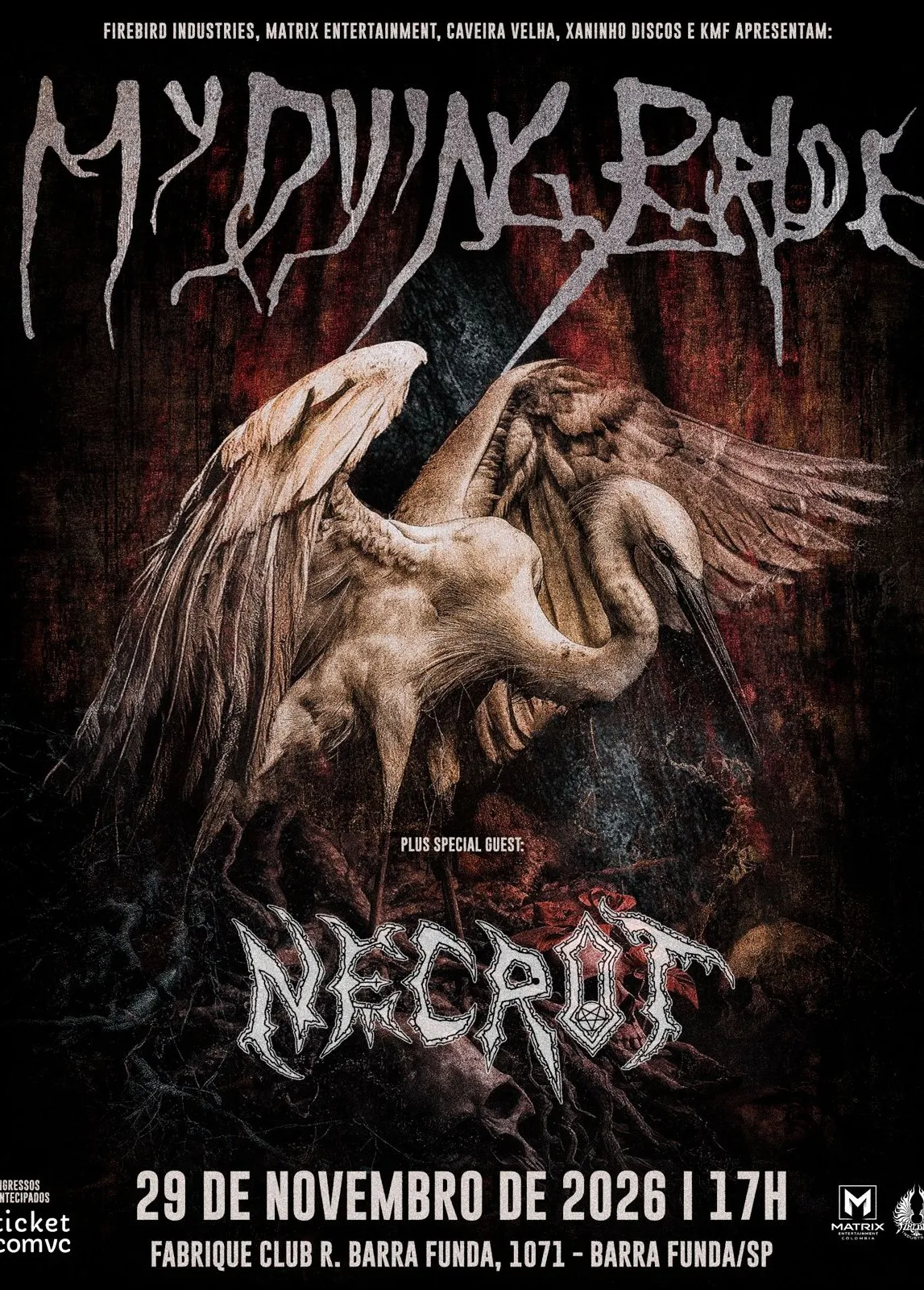 My Dying Bride e Necrot em São Paulo